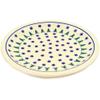 Polmedia Polish Pottery Dinner Plate - Evergreen Snowflakes Pattern Handmade in Boleslawiec Poland + Certificate of Authenticity view 2