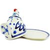 Polmedia Polish Pottery Dish with Hen Cover - Delicate Poppy Pattern Handmade in Boleslawiec Poland + Certificate of Authenticity view 2