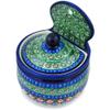 Polmedia Polish Pottery Wall Jar UNIKAT - Harlequin Pattern Handmade in Boleslawiec Poland + Certificate of Authenticity view 1