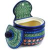 Polmedia Polish Pottery Wall Jar UNIKAT - Harlequin Pattern Handmade in Boleslawiec Poland + Certificate of Authenticity view 2