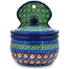 Polmedia Polish Pottery Wall Jar UNIKAT - Harlequin Pattern Handmade in Boleslawiec Poland + Certificate of Authenticity view 3