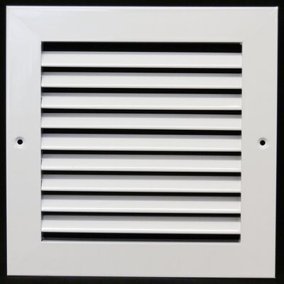 HVAC Premium 8" X 8" Aluminum Return Grille - Easy Air Flow - Linear Bar Grilles [Outer Dimensions: 9.875"w X 9.875"h]