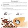 Bisetti Torino 5.9 Inch Acrylic Salt Mill With Adjustable Ceramic Grinder view 3