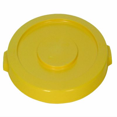 CMC 3201YW Yellow Round Lid, 22-1/4" Diameter x 1-3/8" Height, for Huskee 32 Gallon Recycle Receptacle (Case of 6)