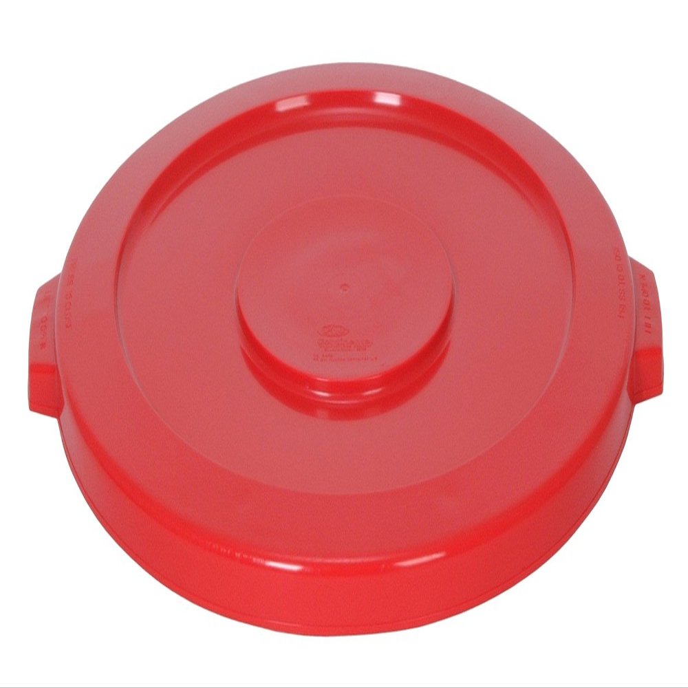 CMC 4445RD Red Round Lid, 24-1/2" Diameter x 1-3/8" Height, for Huskee 44 Gallon Recycle Receptacle (Case of 4)