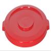CMC 4445RD Red Round Lid, 24-1/2" Diameter x 1-3/8" Height, for Huskee 44 Gallon Recycle Receptacle (Case of 4) view 1