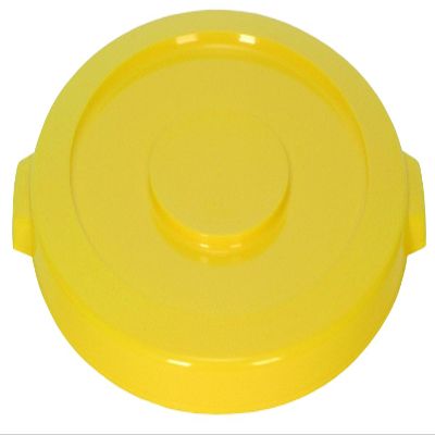 CMC 4445YW Yellow Round Lid, 24-1/2" Diameter x 1-3/8" Height, for Huskee 44 Gallon Recycle Receptacle (Case of 4)