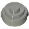 CMC 5501GY Grey Round Lid, 27-1/2" Diameter x 2-1/2" Height, for Huskee 55 Gallon Receptacle (Case of 3) view 1