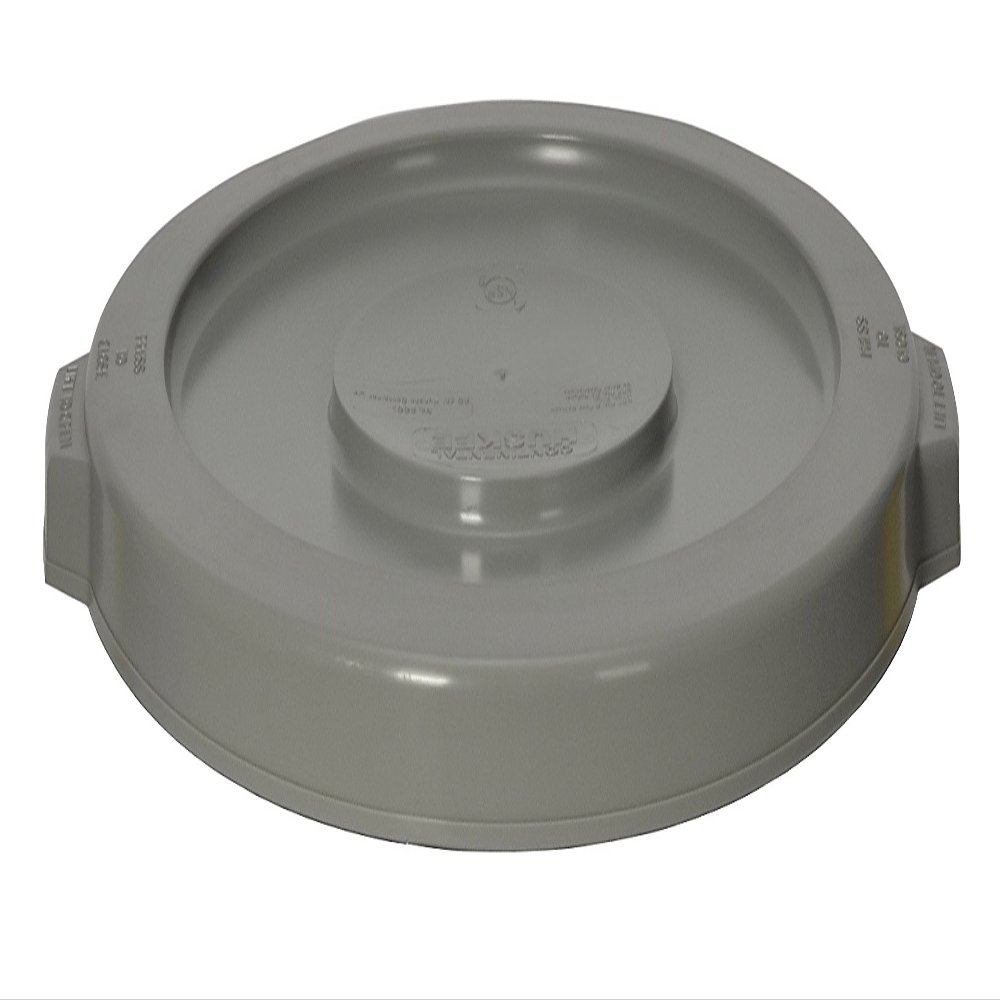 CMC 1002GY Grey Round Lid, 16" Diameter x 1-1/8" Height, for 1001 Huskee Receptacles (Case of 6)