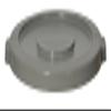 CMC 1002GY Grey Round Lid, 16" Diameter x 1-1/8" Height, for 1001 Huskee Receptacles (Case of 6) view 1