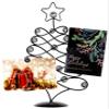 Red Co. 17.5" H Decorative Tabletop Display Christmas Tree Card & Photo Holder Rack in Black Finish view 2