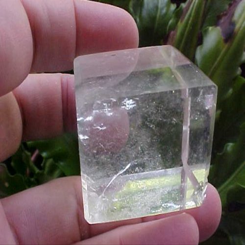 B9103 Gemqz Clear Quartz Carved Hexahedron Large !!!!