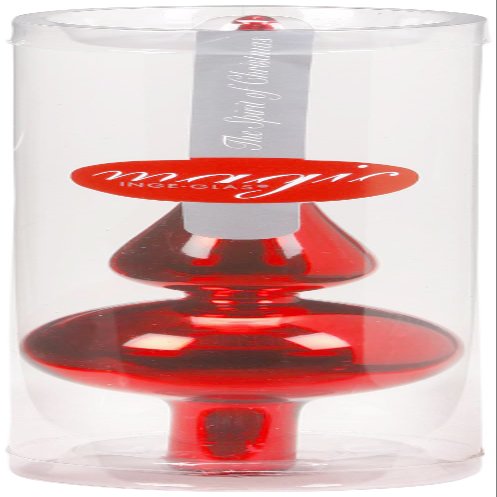 Inge-glas 10002C225 Christmas Tree Topper 26 cm Red Shiny