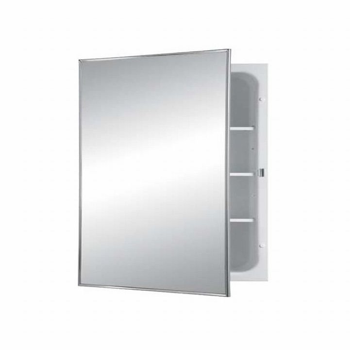 Jensen 468BC Basic Styleline Recessed Steel Medicine Cabinet, White