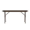 Correll Pc1872P-01 Solid Plywood Core Folding Tables - Fixed Height - Walnut view 3