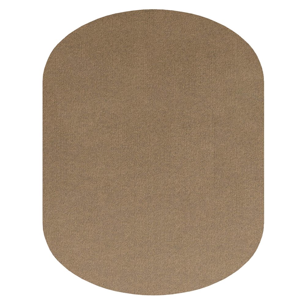5'X8' Oval - Winter Wheat - Indoor/Outdoor Area Rug Carpet, Runners & Stair Treads with a Latex Backing and Premium Fabric Finished Edges.