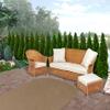 5'X8' Oval - Winter Wheat - Indoor/Outdoor Area Rug Carpet, Runners & Stair Treads with a Latex Backing and Premium Fabric Finished Edges. view 2
