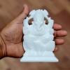5" White Indian Marble Stone Pooja Puja Ganesh Ganesha Ganpati Ganapati Murti Idol view 2