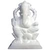 5" White Indian Marble Stone Pooja Puja Ganesh Ganesha Ganpati Ganapati Murti Idol view 4