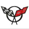 1997-2004 C5 Corvette Front Emblem - 32" X 15" Metal Sign view 1