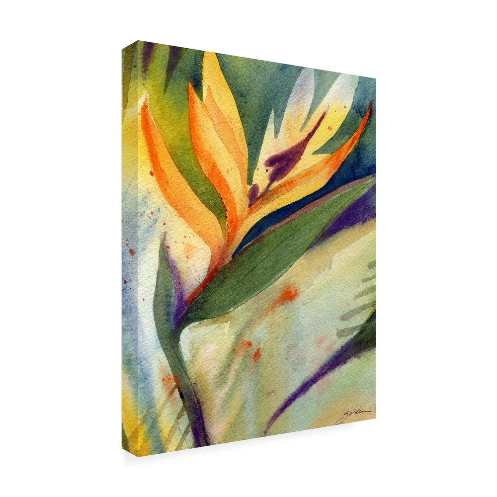 Wind Sunflowers II by Sheila Golden, 35 by 47-Inch Canvas Wall Art