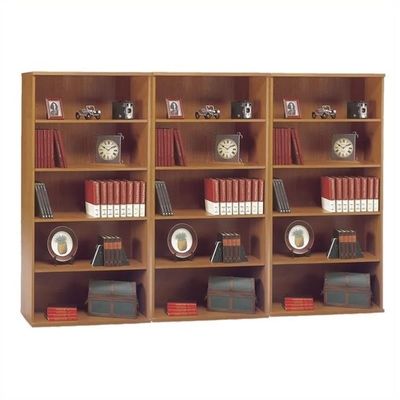 BBF Bush Business Furniture Series C 5 Shelf Wall Bookcase in Natural Cherry