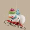 Snowman ON SLED Ornament view 1