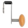 Alba PMHOOK1 Over Panel Garment Hook, 1 Hook, 7/8w x 2-1/8d x 4-5/8h, Chrome view 1