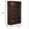 Alera Valencia Series Bookcase, Six-Shelf, 31 3/4w x 14d x 80 1/4h, Mahogany view 3