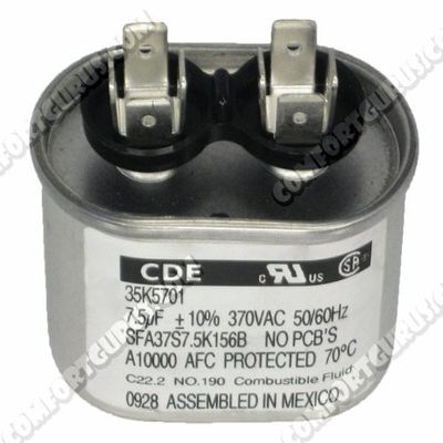 7.5 mfd 370V Oval Capacitor S39232d004 35K57 46W17 Armstrong Lennox