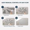 Teak Isle Adjustable 24x24 Drop Ceiling Vent Cover  Office, Commercial & Home HVAC Air Vent Deflector, Airflow Control Panel Register AC Diffuser | Easy Tool-Free Install, Durable ABS, Made in USA view 2