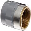Spears 835-CBR Series CPVC Pipe Fitting, Adapter, Schedule 80, Gray, 1-1/2" Socket x Brass NPT Female view 1