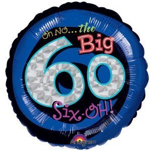 60th Birthday 18" Balloon 'Oh No...the BIG Six-oh' (Pack of 4)