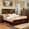 24/7 Shop at Home Petra Contemporary Wood Queen Bed, Box Spring Required, Acacia and Walnut view 2