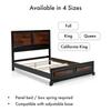 24/7 Shop at Home Petra Contemporary Wood Queen Bed, Box Spring Required, Acacia and Walnut view 4