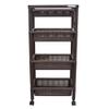 Wood Table Wagon WTW-4HS with Drawer Basket BR view 2