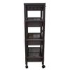 Wood Table Wagon WTW-4HS with Drawer Basket BR view 3