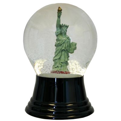 Alexander Taron Importer Perzy Snowglobe, Medium Statue of Liberty - 5" H x 3" W x 3" D