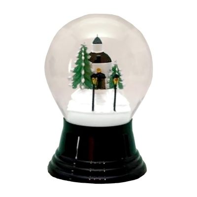 Perzy Small Austrian Church 3 x 5 Inch Glass Christmas Water Snow Globe