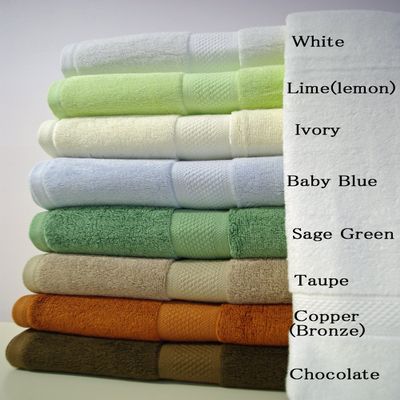 6 Piece Luxury Rayon from Bamboo Egyptian Cotton Taupe Towels Set