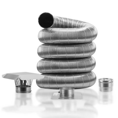 Fireside Chimney Supply Basic Flexible Chimney Liner Insert Kit - 7 Inch x 20 Feet