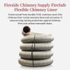 Fireside Chimney Supply FireFlex 316 Stainless Steel Chimney Liner - 4in x 20ft view 2