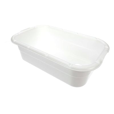 Ayr King B302 White Plastic Lug with Hole, 7.75" Deep
