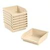 Akro-Mils Plastic Nesting Storage Bin - 11-1/8"W x 11-5/8" D x 4" H Beige, Lot of 8 view 2