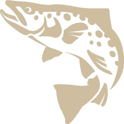 Express Yourself Brown Trout Wall Decal (Beige -Facing as Shown- 3XL) - Freshwater Fish Collection