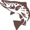 Express Yourself Brown Trout Wall Decal (Brown -Facing as Shown- 4XL) - Freshwater Fish Collection view 1