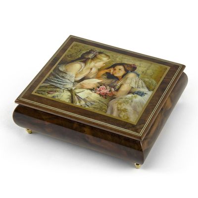 Handcrafted Ercolano Music Box Featuring The Letter by Brenda Burke - Many Songs to Choose - I Dreamed A Dream