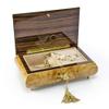 Timeless Handcrafted Musical Theme Wood Inlay Musical Jewelry Box - Many Songs to Choose - Pennies from Heaven view 2