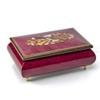 Astonishing Handcrafted Red Wine Musical Instrument Theme Wood Inlay Music Box - Many Songs to Choose - Rainbow Connection view 1