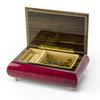 Astonishing Handcrafted Red Wine Musical Instrument Theme Wood Inlay Music Box - Many Songs to Choose - Rainbow Connection view 3